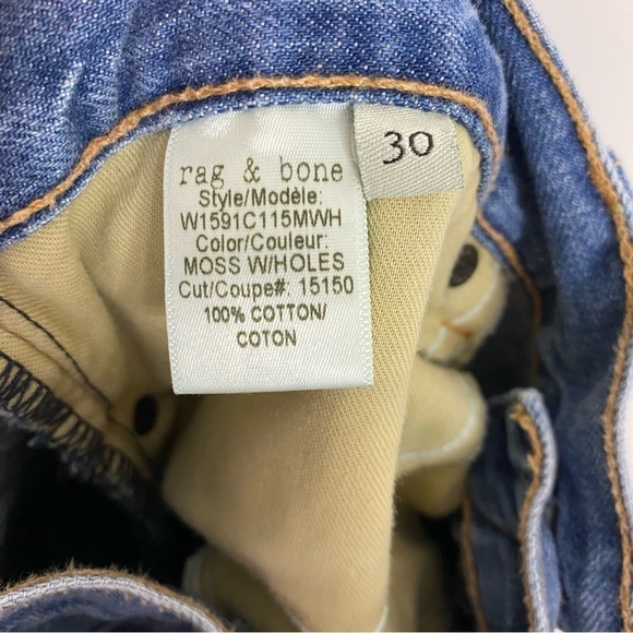 rag & bone Boyfriend Moss Ripped-Knee Jeans - Picture 12 of 12